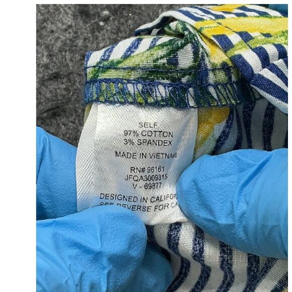 NWT Bepop Reversible Strapless Mini Dress XL Floral Nautical Stripes Cottagecore - Picture 8 of 14